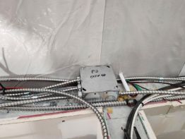 120v Power come into the junction box, then out to the daylight sensor and on to the power supply boxes