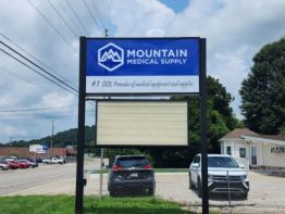 Tough wind and UV resistant polycarbonate decorated second surface is as good as you can get for impressive looks and longevity - Sun Sign Company