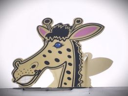 Aluminum giraffe's head fabricated for Wheelersburg OH pediatrician  by Sun Sign Company