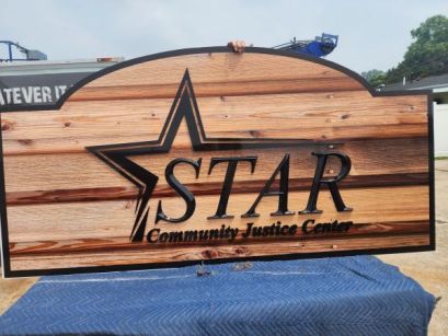 ACM Sign built by Sun Sign Company for Star Justice Center, Franklin Furnace, OH