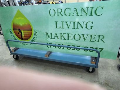 ACM Sign built by Sun Sign Company for Organic Living Makeover, Waverly, OH