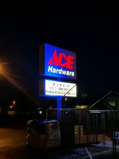 Business Signage at Ace Hardware by Sun Sign Company of Wheelersburg, OH